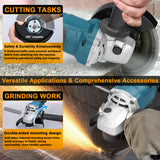 125 Type Angle Grinder Brushless Motor Electric Grinding Tools Handheld Lithium Cutter Utility Power Tool Polishing