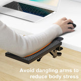 Height Adjustable Punch-free Foldable Arm Rest Universal Office Desk Extender Tray