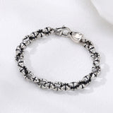 925 Sterling Silver Skull Thick Type Men's Bracelet