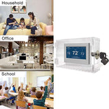 1 Set Universal Thermostat Lock Box With Key Clear Thermostat Cover For Thermostat On Wall Clear Thermostat Lock Box
