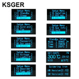 KSGER T12 STM32 OLED DIY Kit Constant Temperature Soldering Station 150-480°C Range Quick Heating High Power Output Compact Design