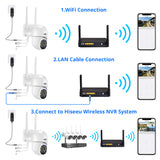 Hiseeu WHD305 5MP Wireless Smart WiFi Camera 5X Digital Zoom IP66 Waterproof Color Night Vision Two-Way Talk Motion Detection