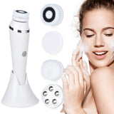 4 In 1 Electric Brush Waterproof Facial Massager Face Cleansing Device for Deep Cleaning Removal Blackhead Pore