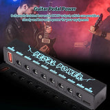 Pedal Guitar Effector Supply Output Isolated Power IN 5V 2.1A 8 DC 9V & 1 USB OUT
