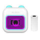 M10 Mini Pocket Thermal Instant Photo Printer 7-Color LED Light Label Maker hine BT Wireless Connect Compatible Android iOS