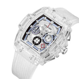 PINTIME Sport Watch Top Brand Fashion Choronograph Quartz Watches For Men Fashon Silicone Strap Mens Wristwatch With Date