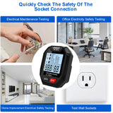 Intelligent Socket Handheld Voltage Tester RCD Leakage Detection Tool LCD Display with Voice Broadcast Automatic Function