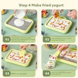 Durable DIY Kids Plate Rolled Ice Cream Maker - Homemade Frozen Yogurt & Gelato