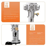 Explosion-Proof 50-Gallon Pneumatic Mixer Horizontal Plate Step Paint Tank Barrel Aluminum Alloy