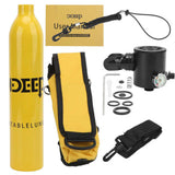 DIDEEP 0.5L Scuba Oxygen Cylinder Tank Underwater Breather Diving with Breathing Valve Storage Bag Scuba Tank