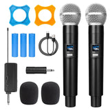 Wireless Microphone 2 Channels UHF Fixed Frequency Handheld Micphone for Party Karaoke Professional Church Show Meeting Hot Sale
