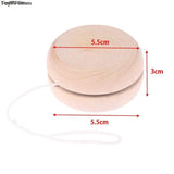 1PC Wooden Toy Color Mini Round DIY Baby Yoyo Ball Hand-Made Crafts Log Kids Yo-Yo Creative Yo Toys For Child Gift
