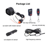 Car alarms security system universal two way control Auto Immobilizer anti-theft alarm for cars with sensors