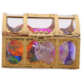 Diving Pool Toys Colorful Diamond Gem with Treasure Pirate Chest Box Summer Underwater Gemstones Set for