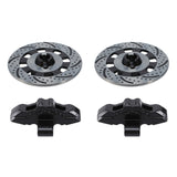 4 Pieces Unlimited Desert (UDR) Adapter Aluminum Wheel Hex Hub Brake + Caliper Disc OP for 1/7 ,Black