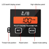 30000RPM Tester Digital Speedometer Chainsaw Tachometer RPM Hour Meter Mower Tractor Inductive Gauge Motorcycle Car Accessories