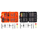 141Pcs Kit 3 Way Lock Snaps e Connector Barrel Swivels for Trout Freshwater Saltwater Sea Fishing