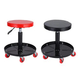 Car Maintenance Liftable Metal Chair for nical Workshop Adjustable Roller Wheels Seat Garage with Tray Stool Tool