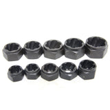 10Pcs Damaged Nut Remover Stud Extractor Set Metric Broken Bolt Removal Kit
