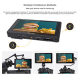 FEELWORLD LUT6E 6-Inch IPS Monitor 1600nit Video Panel 4K H-DMI Input Output 1920*1080px Touch Control with 2 1/4in Thread Holes