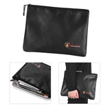 Fireproof Silicone Coated Fiberglass Money Bag Pouch Document Holder Water Fire Resistant with Zipper Storage