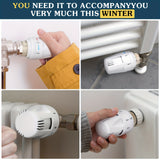 1/4pcs Standard Thermostat Radiator Valve Replacement Head, Thermostat Radiator Valve Heating System Pneumatic Temperature Control Valves For Sinks Bathroom Toilet