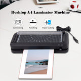 A4 hine Thermal Desktop with Laminating Punching Cutting Function Automatic Laminator Paper Trimmer