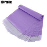 100Pcs Purple Courier Mailer Bags Packaging Poly Package Plastic Self-Adhesive Express Bag Envelope Postal Pouch Maig