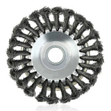 8 inch Garden Weed Steel Wire Brush Break-Proof Rounded Edge Weed Trimmer Edge Head for Power Lawn Mower Grass Trimmer Strimmer