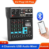 A4 Sound Mi Console Bluetooth USB Record Computer Playback 48V Phantom Power Delay Repaeat Effect 4 Channels DJ Audio Mixer