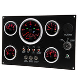 Marine Gauge Cluster Panel Red LED IP67 Waterproof UV Resistant Voltage Display 0 To 120MPH Digital Gauge Cluster Set 0 To 5bar