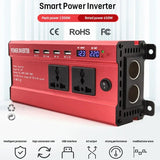 1200W Inverter 12V/24V to 220V LED Car Power Converter Charger Adapter 4 USB Interface Transformer Modified Sine Wave Inverters
