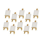 10 Sets Mini Display With Canvas 8X8Cm Wedding Numbers Hobby Painting Craft Diy Drawing Small Table Easel G