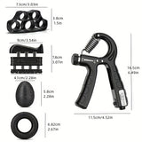 6pcs/set Hand Grip Strengthener Kit, Finger Exerciser, Grip Strengthener, Adjustable Hand Gripper, Forearm Strengthener