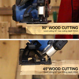 165mm Blade Wood Cordless Circular Saw Fast Charger 4300rpm Cutting Angle Adjustable Laser Base Plate