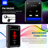 2.4-Inch High-Clear MP3 Full-Touch Screen Lossless Sound BT Player with Speaker Support Video Alarm Radio Recorder