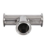 2 Pcs 1.5Inch 38Mm Sanitary Tri Clamp 3 Way Tee 304 Stainless Steel Sanitary Ferrule Tee Connector Pipe Fitting