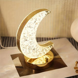 USB powered LED moonlight touch switch crystal design desk lamp, home decoration night light