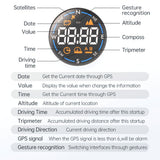 Car HUD GPS System USB Head Up Display Clock Speed Gauge Digital Speedometer Slope Tilt Ince Meter Tester Auto Accessories