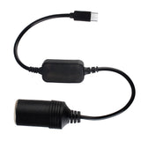Car Electronics Cigarette Lighter Socket Power Adapter Converter USB Type C Chargers 5V To 12V Cable Extender Auto Accessories