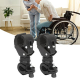 2 Sets 360 Degrees Rotating Crutch Stick Bracket Accessories for Wheelchair Walking Cane Holder