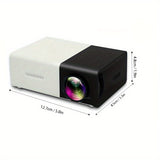 Mini portable projector, you can update your movies, enjoy high-definition TV gaming experiences compatible with Android/iOS/Windows/HDMI/USB, and more.