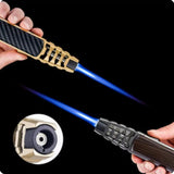 2024 Kitchen Outdoor BBQ Metal Windproof Turbo Torch Jet Butane Gas Lock Fire Safety Switch Cigar Lighter Gadgets