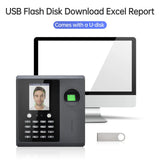 Biometric Time Clock Attendance hine for Employees Support Fingerprint Password ID Card Facial Fast Recognition