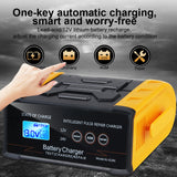12V 24V 260W Car Charger Pulse Repair Intelligent Battery Charging Motorcycle SUV Truck Smart LED Display High Power