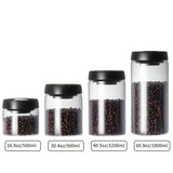 1pc Coffee Bean Saving Jar, Food Grade Glass Bottle Storage Jar, Cereal Miscellaneous Food Storage Bottle