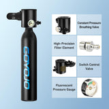 0.5L Mini Scuba Tank Dive Diving Equipment Underwater Breath Device Cyder Oxygen 5-10 Minutes