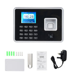 Time Clock Attendance hine for Employees Biometric In and Out Punching ID Card Recognition 5 Languages System