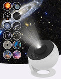12 in 1 Galaxy Projector - Rotating Nebula Lamp for Bedroom Decor. Timed Starry Night Light.