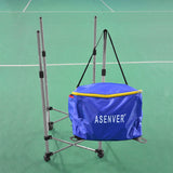 Adjustable Height Tennis Ball Box Training Device with 160 PCS Softball & Baseball - Movable Basket Storage Basin